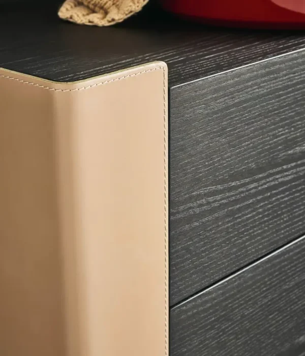 Bespoke Bedside Tables with Luxury Leather & Wood Accent-4