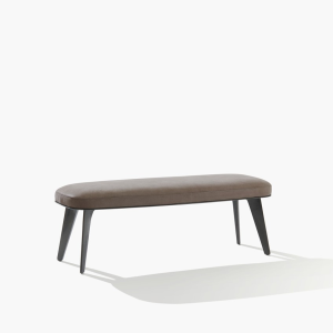 Minimalist Custom Bedroom Bench with Tapered Wooden Legs-3