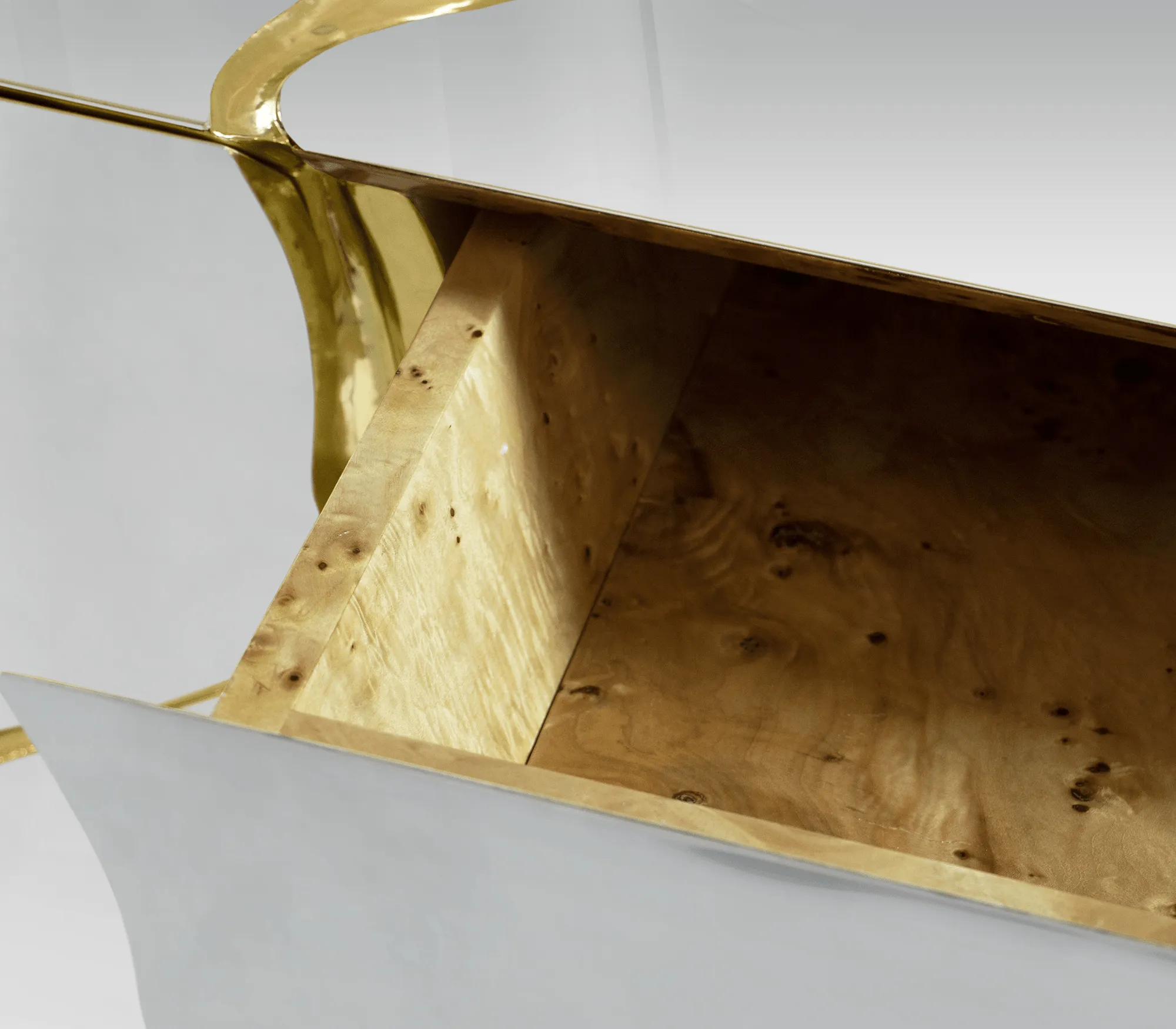 Mirror-Finish Bespoke Sideboard with Artisan Gold Detailing-3