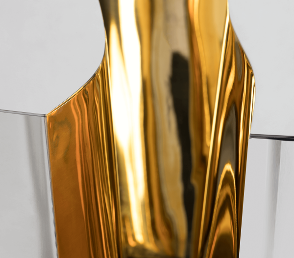 Modern Custom Coffee Table Set with Sculptural Metal Design-4