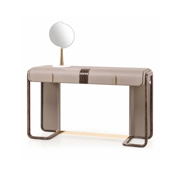 Modern Luxury Custom Makeup Vanity Table with Leather Top-1