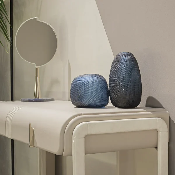 Modern Luxury Custom Makeup Vanity Table with Leather Top-4