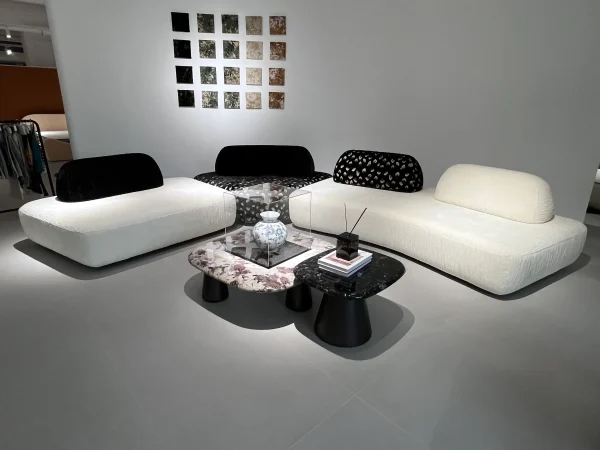 Modular Curved Custom Made Sofa, L-Shape Modern Fabric Sofa-13