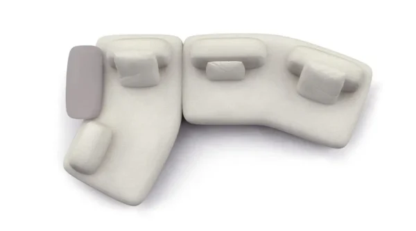 Modular Curved Custom Made Sofa, L-Shape Modern Fabric Sofa-3