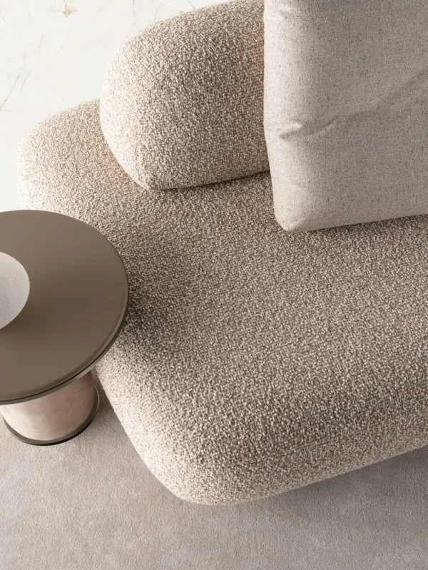 Modular Curved Custom Made Sofa, L-Shape Modern Fabric Sofa-6