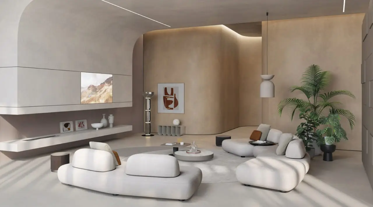 Modular Curved Custom Made Sofa, L-Shape Modern Fabric Sofa-7