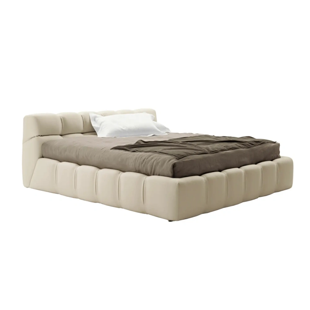 Puffy Cloud-Like Custom Design Beds with Padded Headboard-1