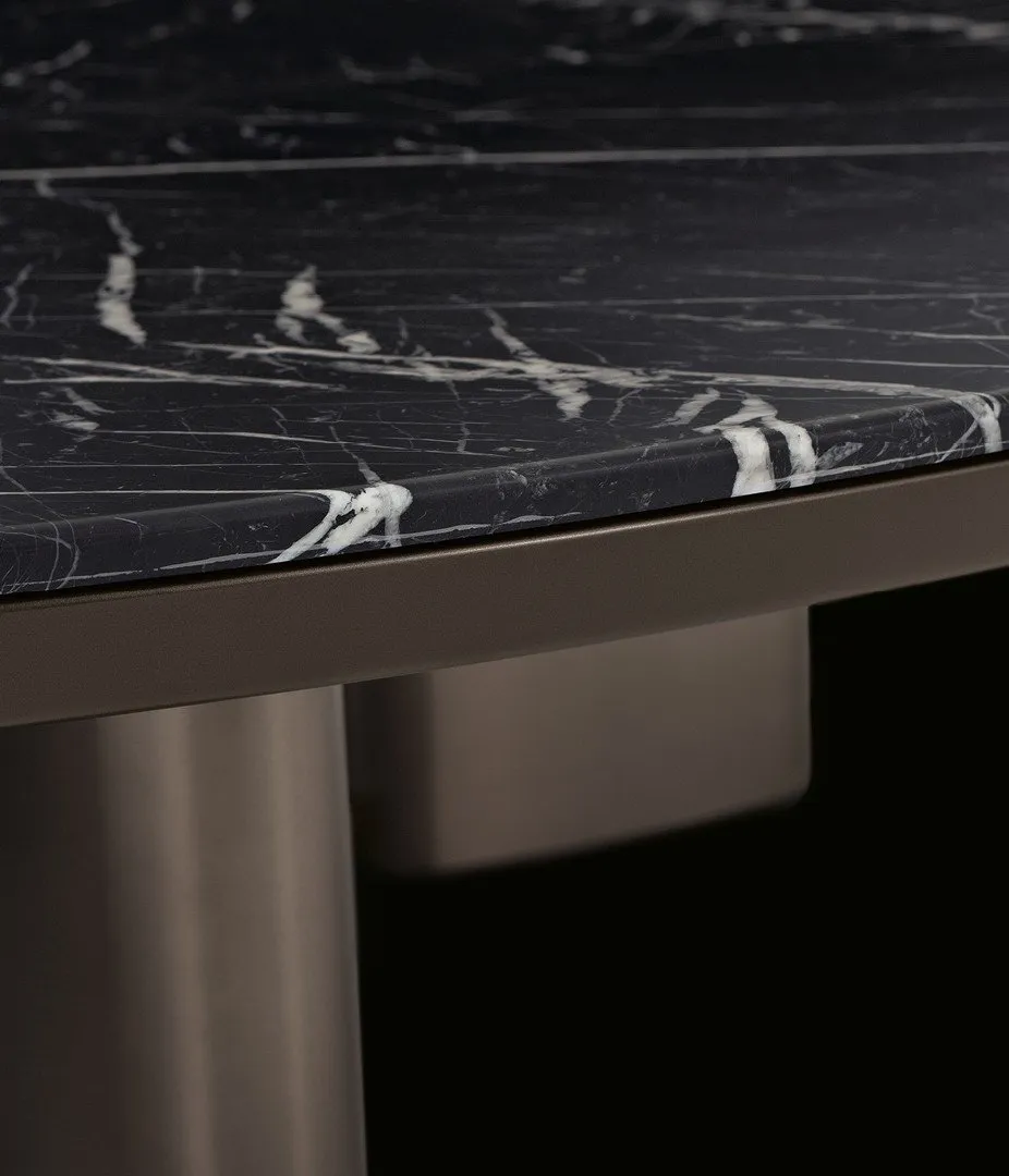 Stylish Custom Wood Coffee Table with Sculptural Steel Base-2