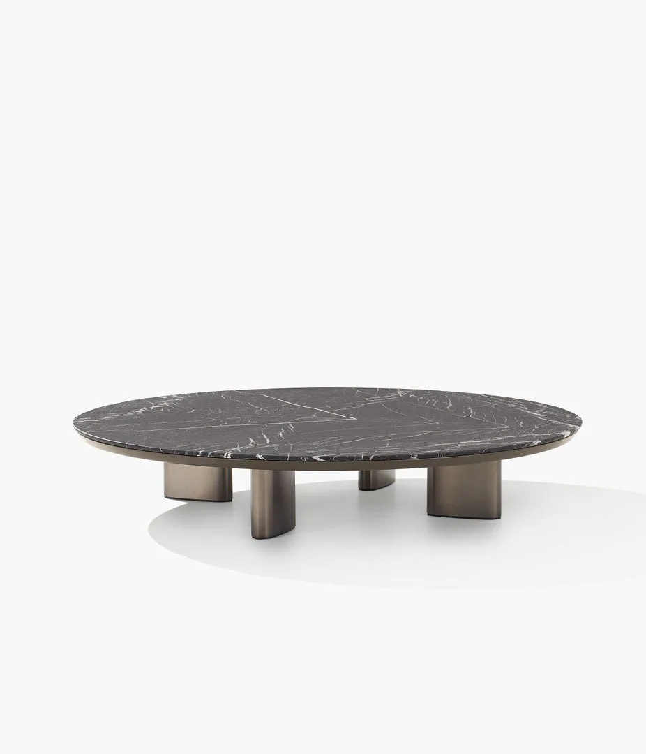 Stylish Custom Wood Coffee Table with Sculptural Steel Base-4