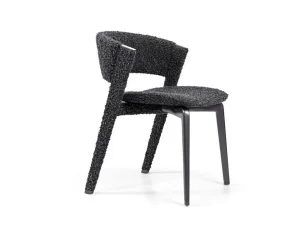 Velvet Textured Custom Dining Chair With Gold Metal Legs-2