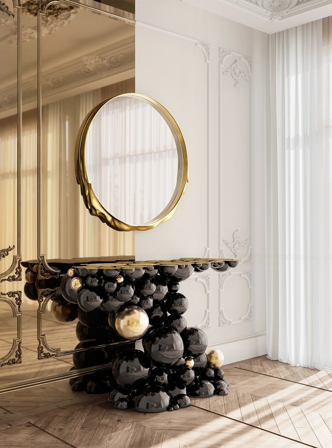 Bespoke Metal Console Table, Newton Sculptural Design