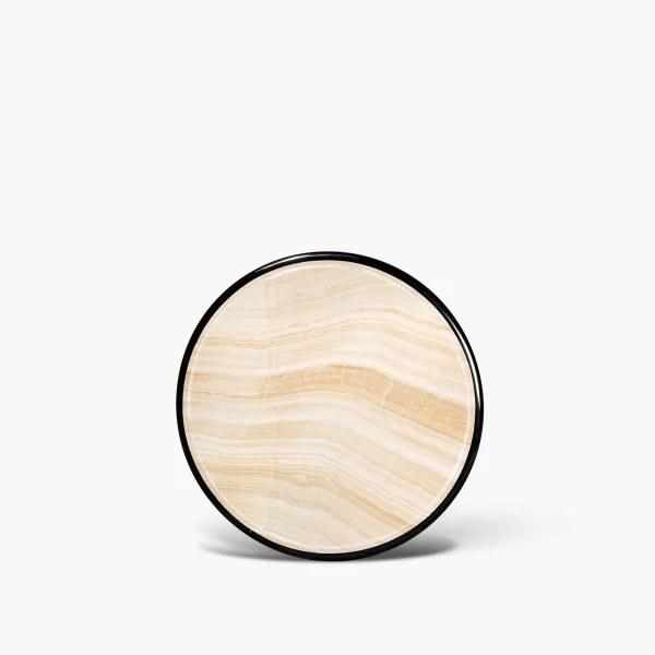 Bespoke Modern Pedestal Side Table with Chic Marble Accent-4