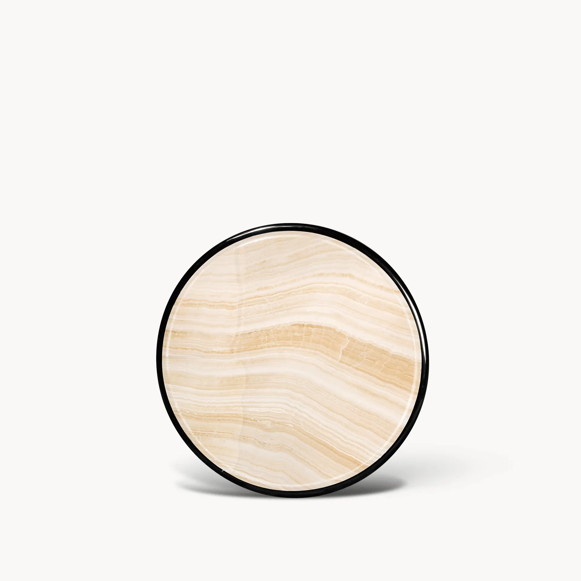 Bespoke Modern Pedestal Side Table with Chic Marble Accent-4