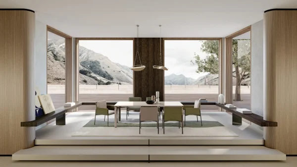 Bespoke Square Dining Room Arm Chair with Wood & Metal Frame-4