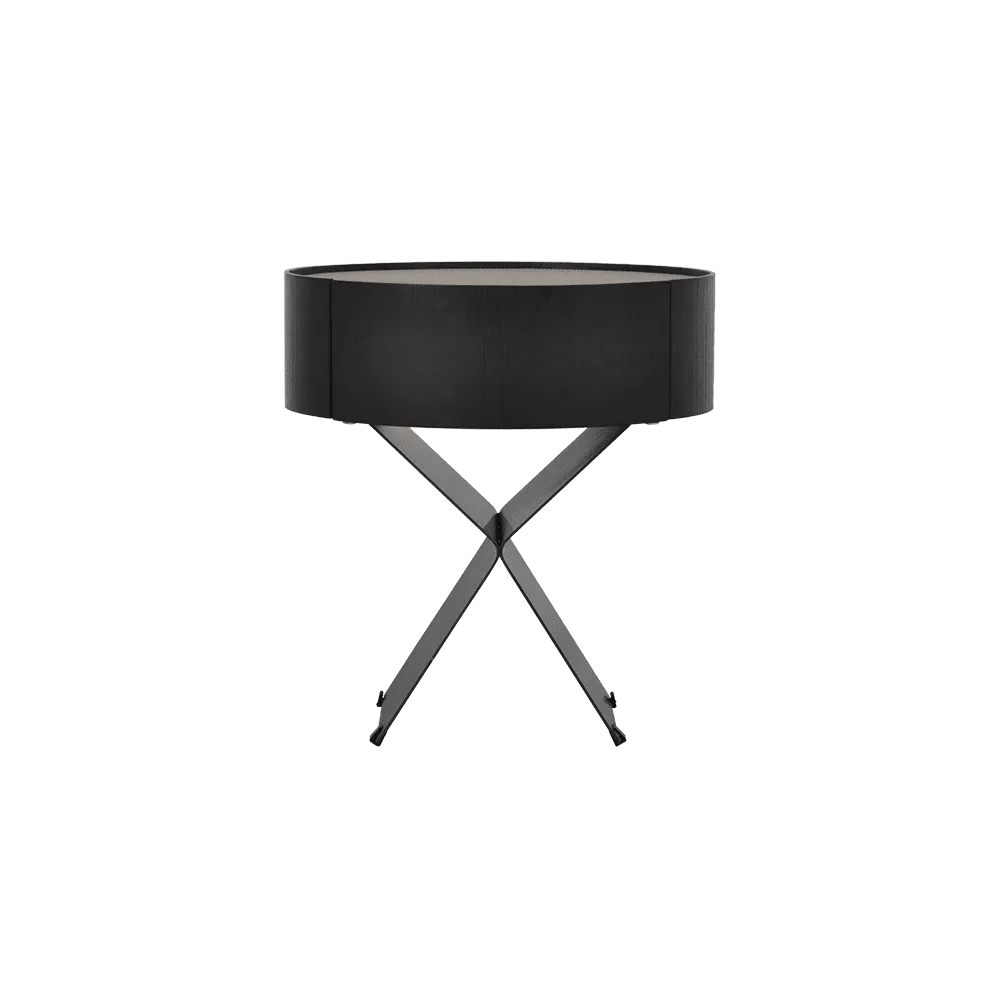 Mesillas de noche a medida, Mesillas de noche de lujo con tapa de cuero-2