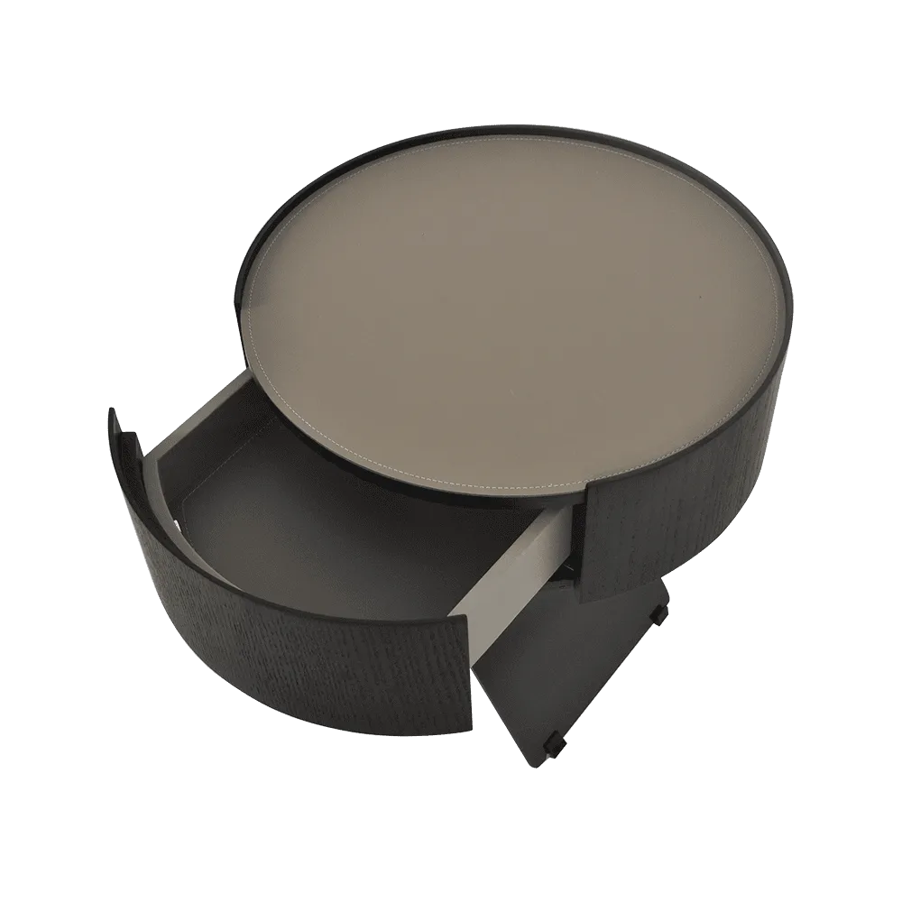 Mesillas de noche a medida, Mesillas de noche de lujo con tapa de cuero-3