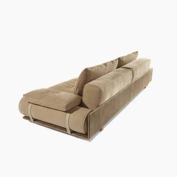 Custom Design Couch, Luxury Suede Organic Curved Sofade Organic Curved Sofa-1