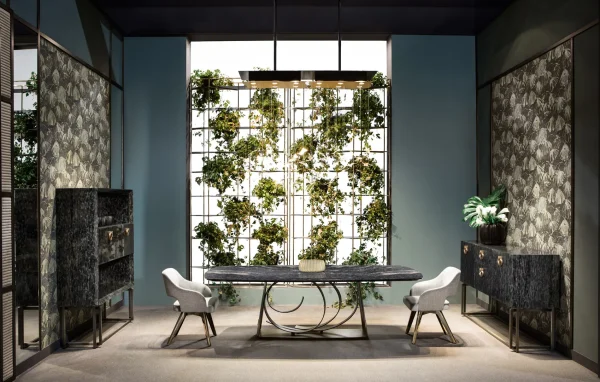 Custom Design Dining Table, Bespoke Marble Top & Wing Base-3