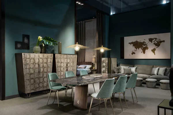 Custom Design Dining Table, Bespoke Marble Top & Wing Base-4