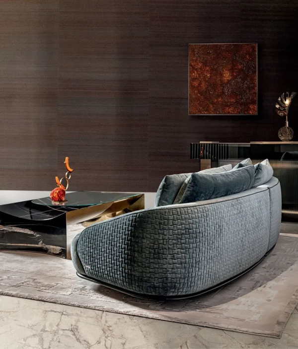 Custom Fabric Sofa, Modern Modular Block Lounge Couch-3