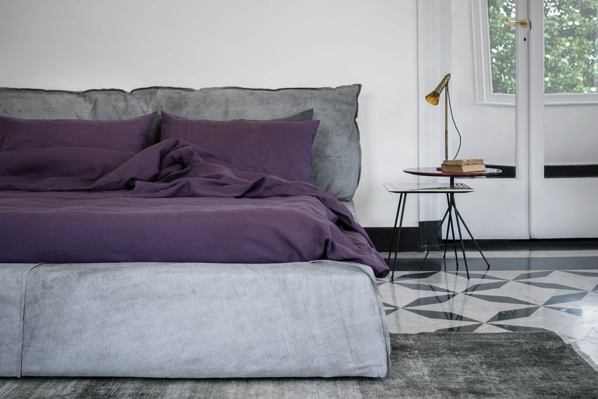 Cama de Muebles a Medida, Moderna Cama Acanalada Tapizada de Lujo-2