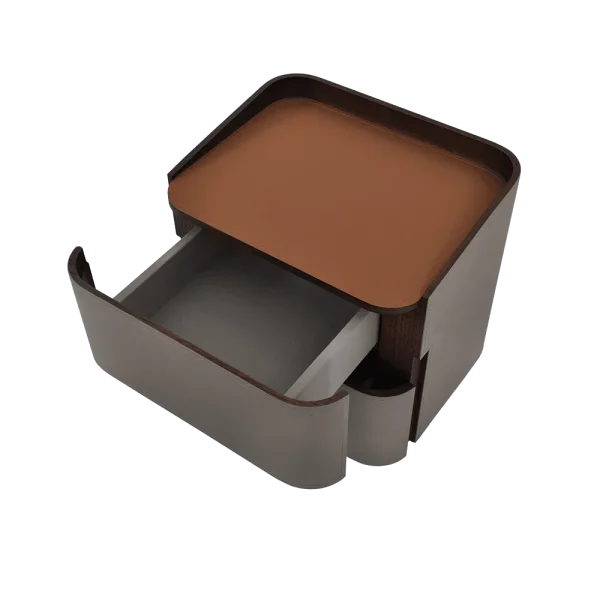 Mesillas de noche a medida, Mesillas de noche de cuero de lujo-3