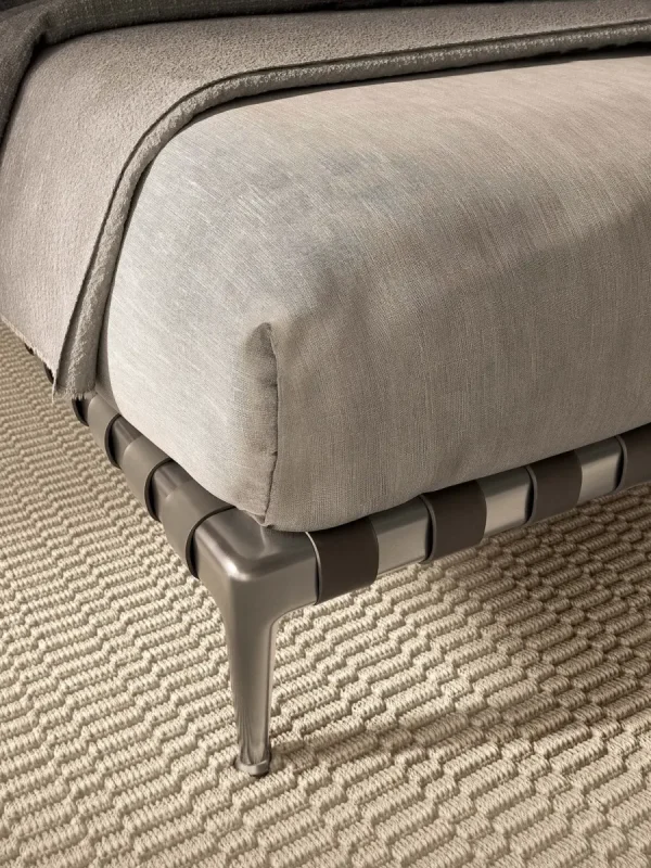 Camas tapizadas a medida, cama de lujo minimalista de tela-4