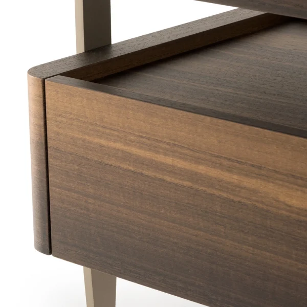 Mesillas de noche de madera a medida, Mesillas de noche modernas de nogal-5