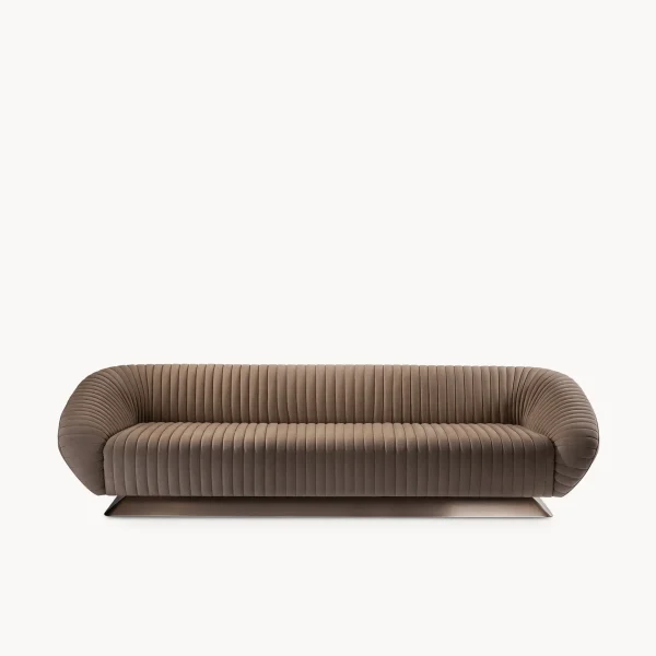 Luxury Bespoke Curved Sofa, Modern Sculptural Bouclé Couch-1