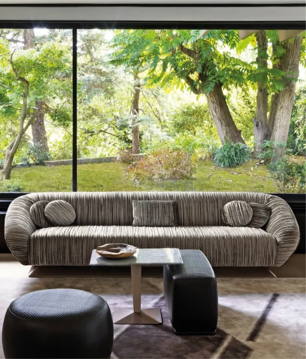 Luxury Bespoke Curved Sofa, Modern Sculptural Bouclé Couch-4