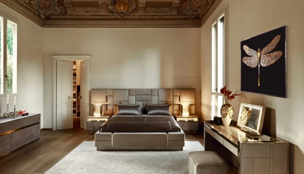 Luxury Custom Built King Bed, Ultra-Wide Headboard Bed Set-2