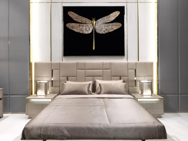 Luxury Custom Built King Bed, Ultra-Wide Headboard Bed Set-4