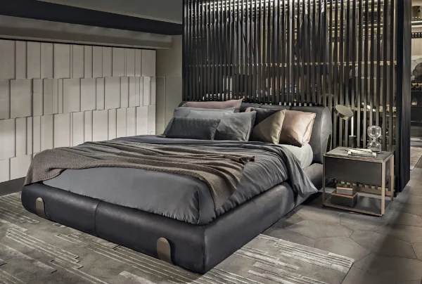 Luxury Custom Made Bed Furniture, Bespoke Modern Leather Bed-4