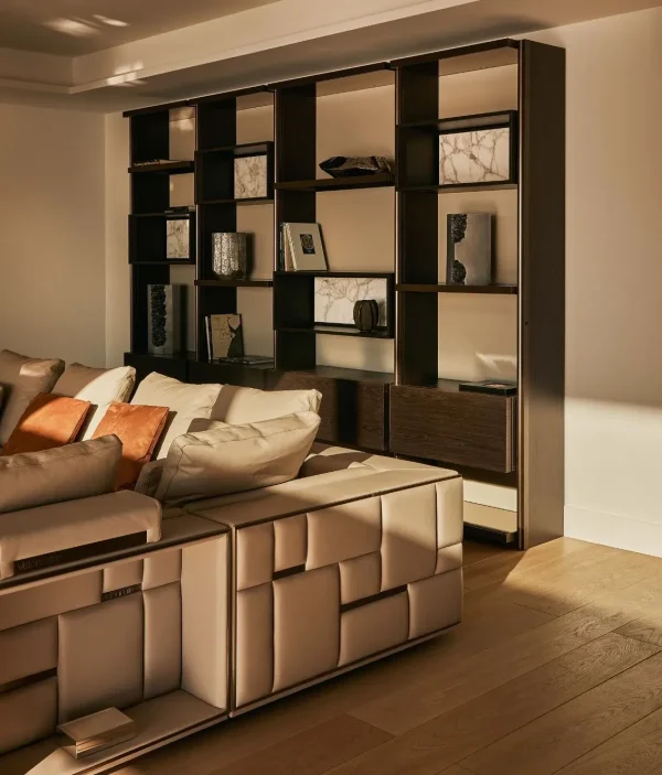 Sofás de lujo hechos a medida, cuero de diseño modular seccional-3