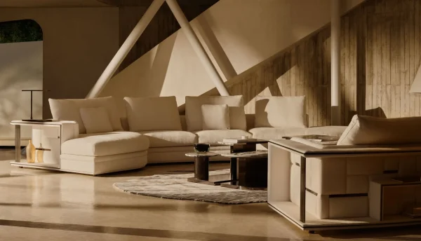 Sofás de lujo hechos a medida, cuero de diseño modular seccional-5