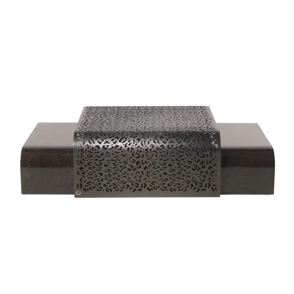 Luxury Custom Steel Coffee Tables, Modern Brushed Metal Top-1