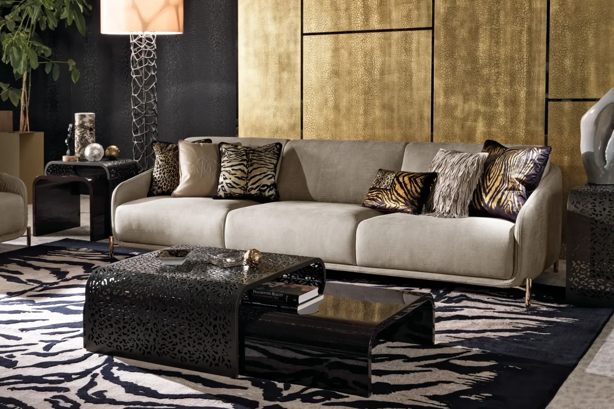 Luxury Custom Steel Coffee Tables, Modern Brushed Metal Top-4