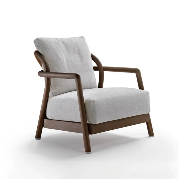 Modern Minimalist Custom Armchair, Solid Wood Accent Chair-1