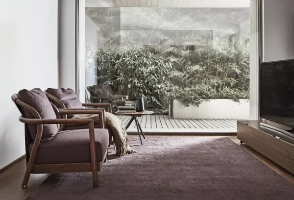 Modern Minimalist Custom Armchair, Solid Wood Accent Chair-2