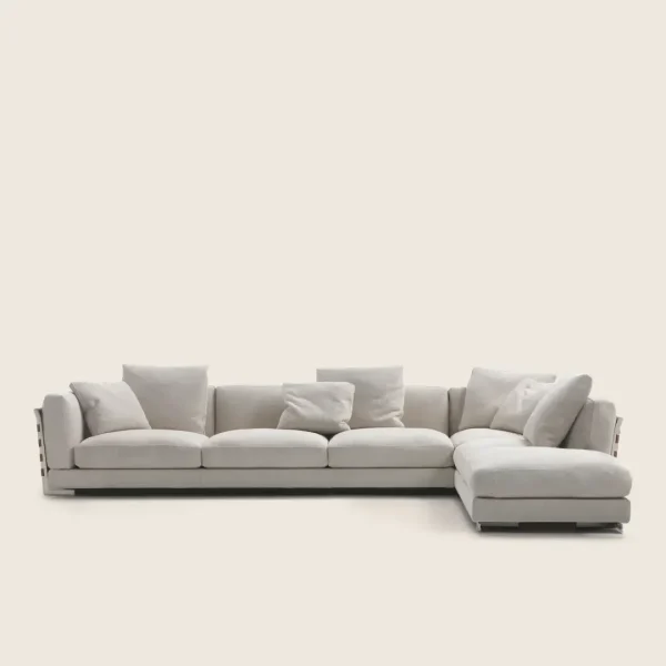 Sofá seccional moderno tejido a medida, varias distribuciones espaciales-3
