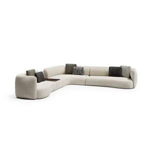 Sofá Couch Premium a medida, Seccional Bouclé Modular Curvo-1