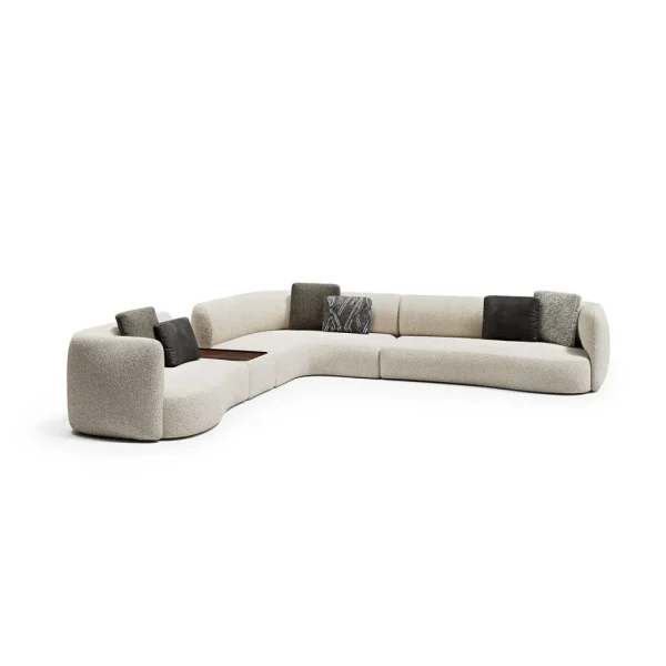 Sofá Couch Premium a medida, Seccional Bouclé Modular Curvo-1