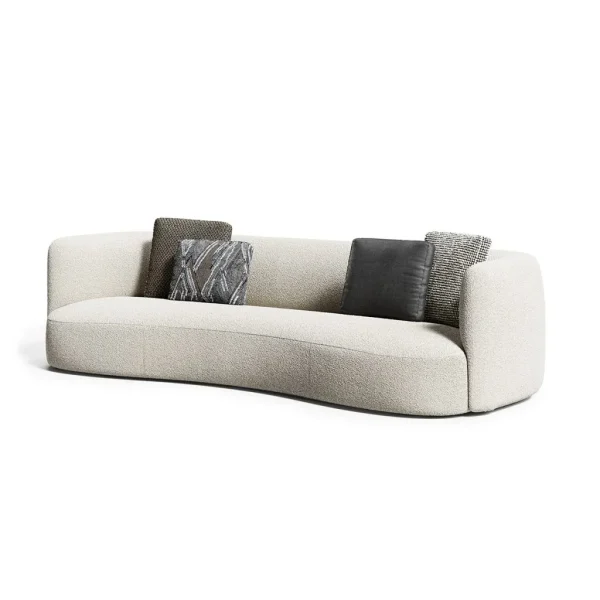 Sofá Couch Premium a medida, Modular Curvo Bouclé Seccional-3