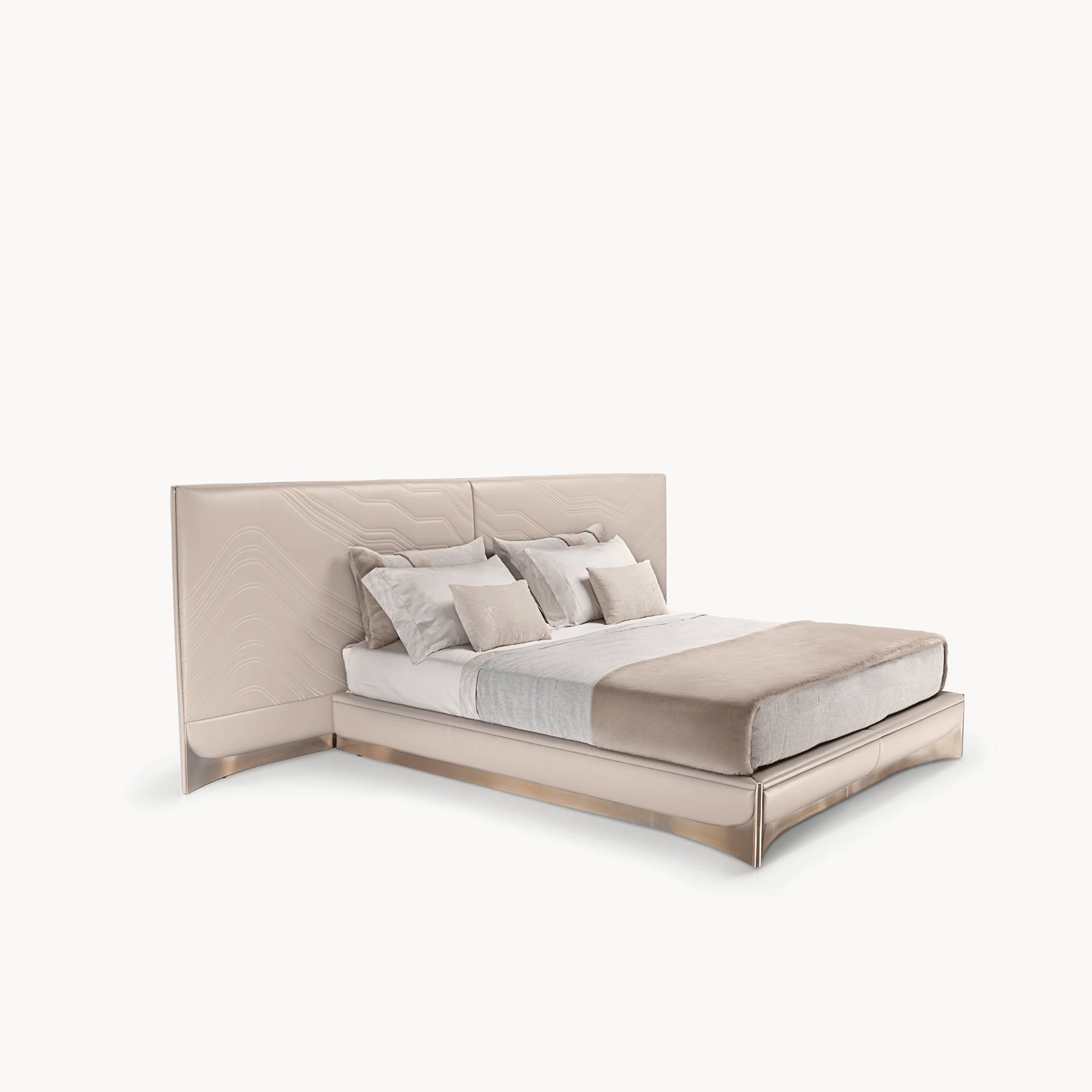 Refined Custom Huge Beds with Ultra-Wide Paneled Headboard-1