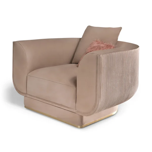 Refined Custom Made Couch, Modern Curved Sectional Sofa-5