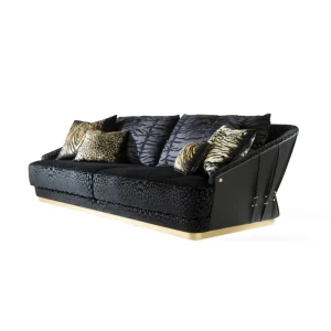 Sofá tapizado a medida refinado, cojín escalonado Sofá moderno-1