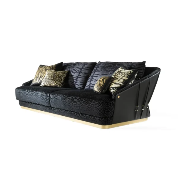 Sofá tapizado a medida refinado, cojín escalonado Sofá moderno-1