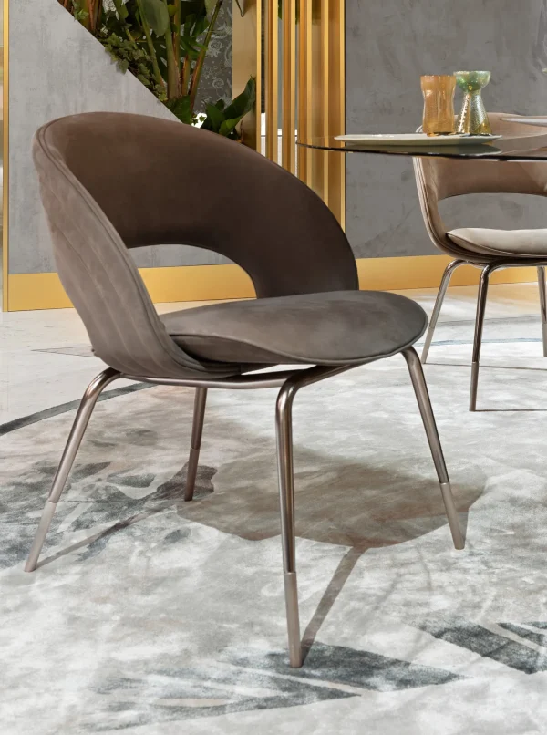 Round Back Dining Chair, Bespoke Modern Sculptural Design-2