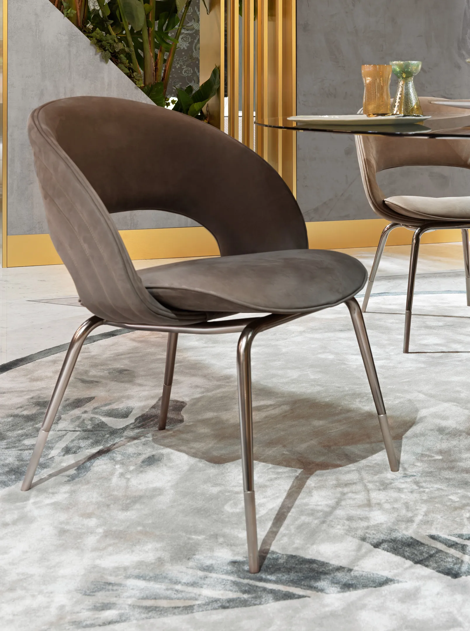 Round Back Dining Chair, Bespoke Modern Sculptural Design-2