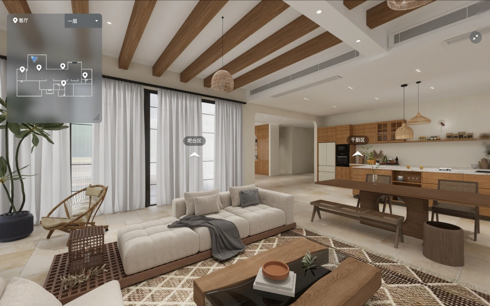 Whole House Customization 720° Case, United States Three-Story Villa